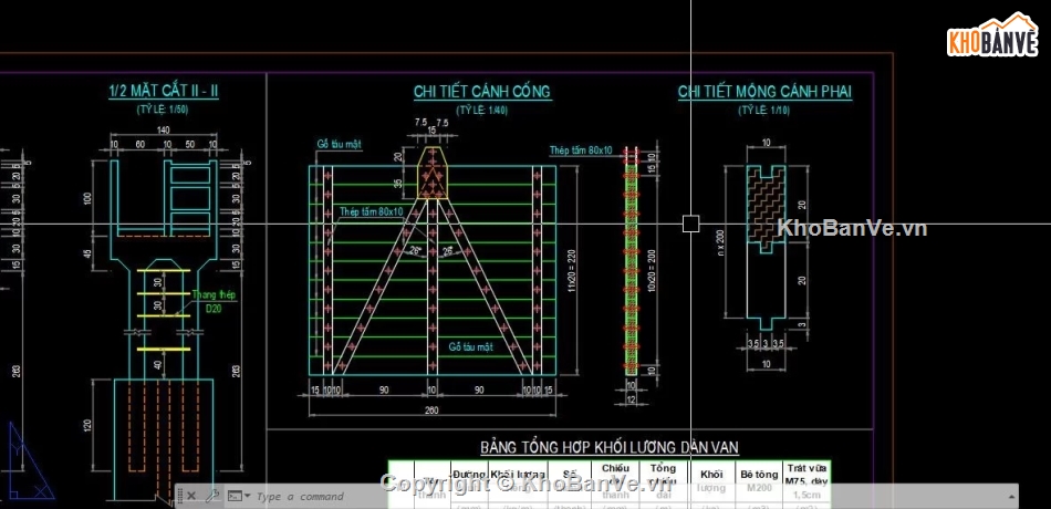 Bản vẽ thủy lợi,Bản vẽ cống hộp,Bản vẽ cống thủy lợi