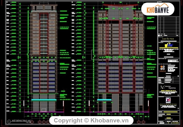 bản vẽ thiết kế cao ốc,thiết kế cao ốc,thiết kế khách sạn,bản vẽ khách sạn trần Hưng Đạo