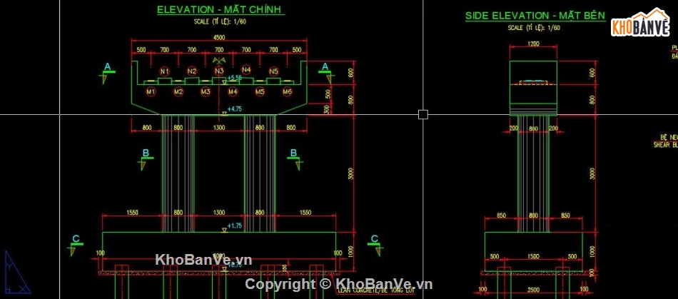 trụ,trụ thân cột,bản vẽ trụ thân cột