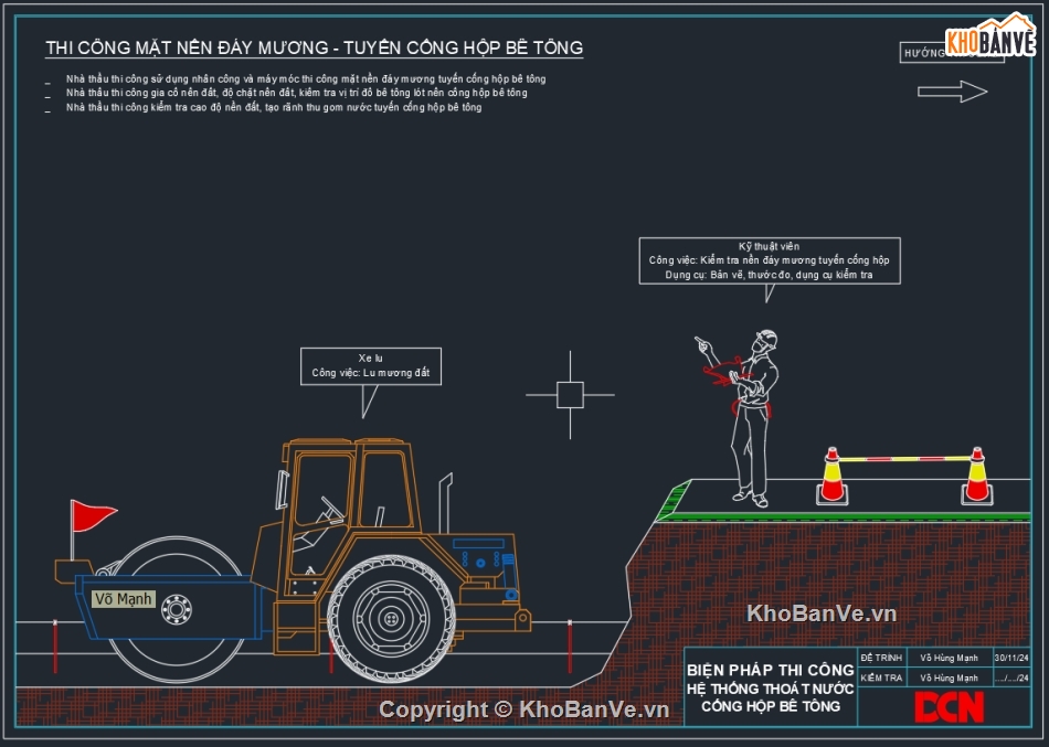 Biện pháp thi công cống tròn bê tông construction,construction methods,Biện pháp thi công khoan Robot HDD,Biện pháp thi công chiếu sáng,Biện pháp thi công lắp đặt đường ống nước ngầm,Bản vẽ DCN