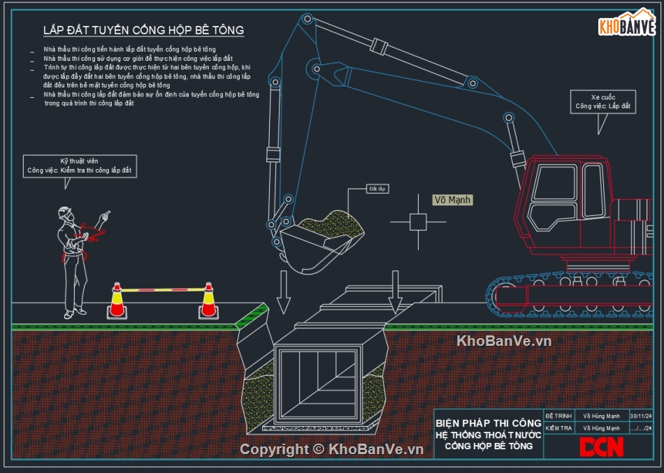 Biện pháp thi công cống tròn bê tông construction,construction methods,Biện pháp thi công khoan Robot HDD,Biện pháp thi công chiếu sáng,Biện pháp thi công lắp đặt đường ống nước ngầm,Bản vẽ DCN