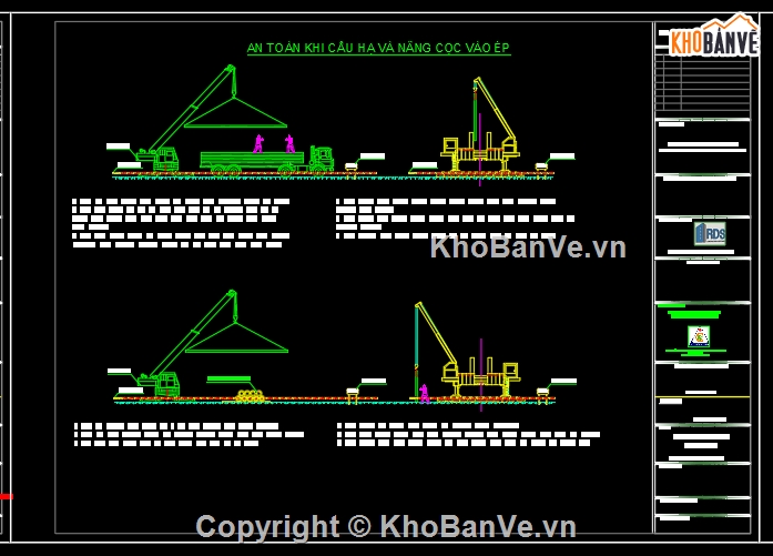 Biện pháp thi công,thi công cọc,thi công ép cọc,bản vẽ cọc