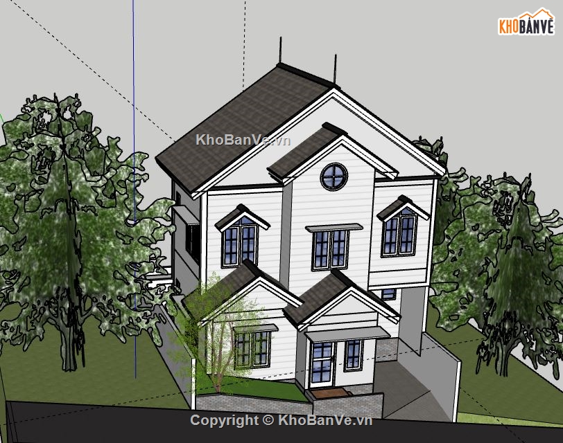 Biệt thự 2 tầng,model su biệt thự 2 tầng,biệt thự 2 tầng file su,sketchup biệt thự 2 tầng,biệt thự 2 tầng file sketchup