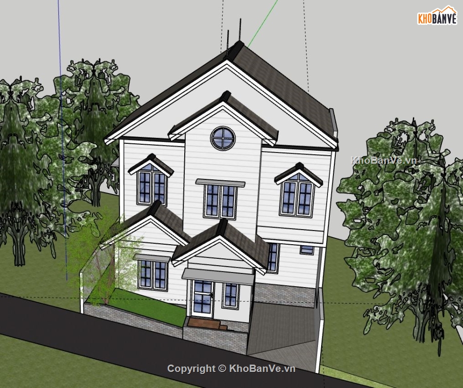 Biệt thự 2 tầng,model su biệt thự 2 tầng,biệt thự 2 tầng file su,sketchup biệt thự 2 tầng,biệt thự 2 tầng file sketchup