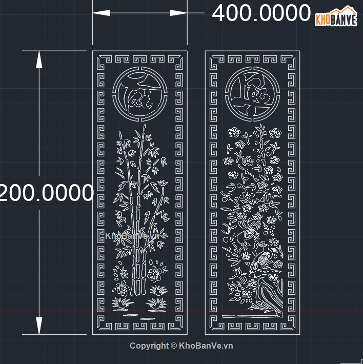 tấm cổng trúc đào cắt cnc,mẫu tấm cổng tài lộc cnc mới,file cad tấm cổng cnc trúc đào