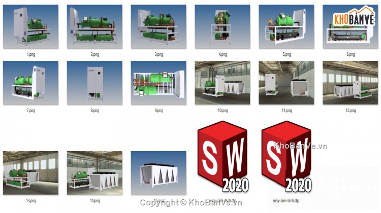 máy lạnh 3d,Thiết kế,Máy làm lạnh 700 kW