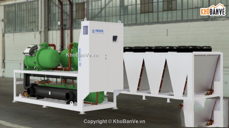 máy lạnh 3d,Thiết kế,Máy làm lạnh 700 kW