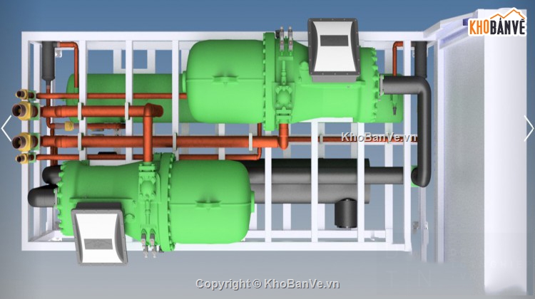máy lạnh 3d,Thiết kế,Máy làm lạnh 700 kW