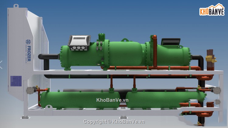 máy lạnh 3d,Thiết kế,Máy làm lạnh 700 kW