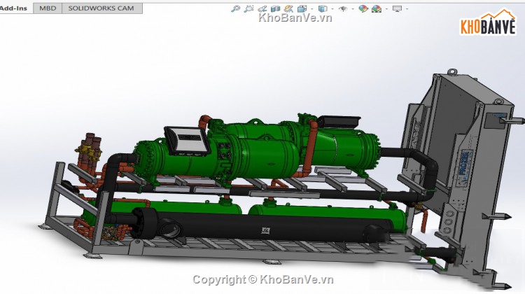 máy lạnh 3d,Thiết kế,Máy làm lạnh 700 kW