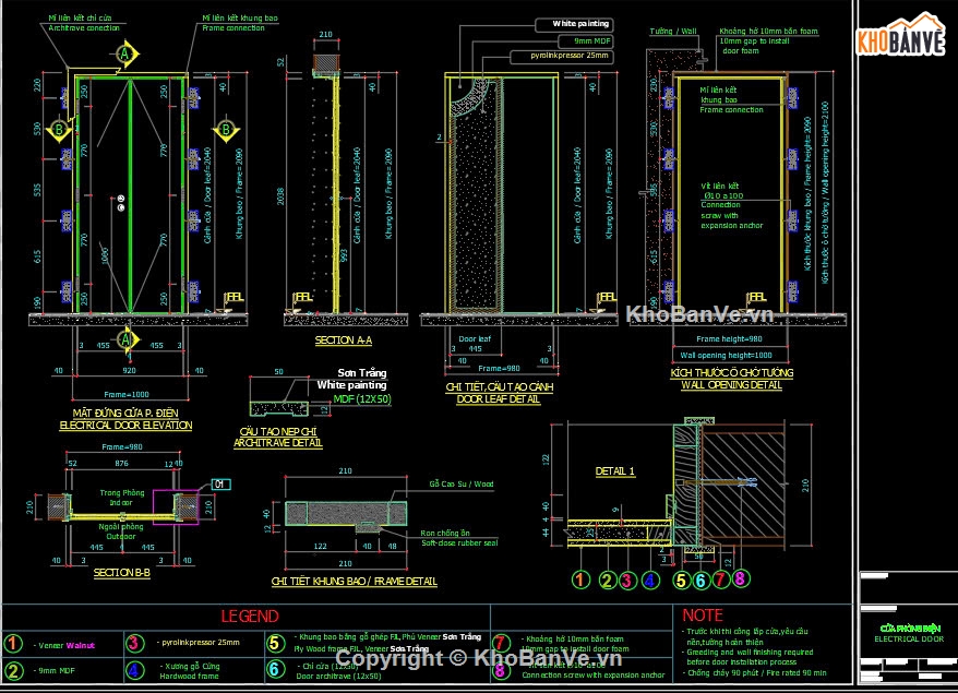 bản vẽ chung cư,chi tiết cửa,chung cư cao cấp,chi tiết cấu tạo cửa,file cad shopdrawing cửa