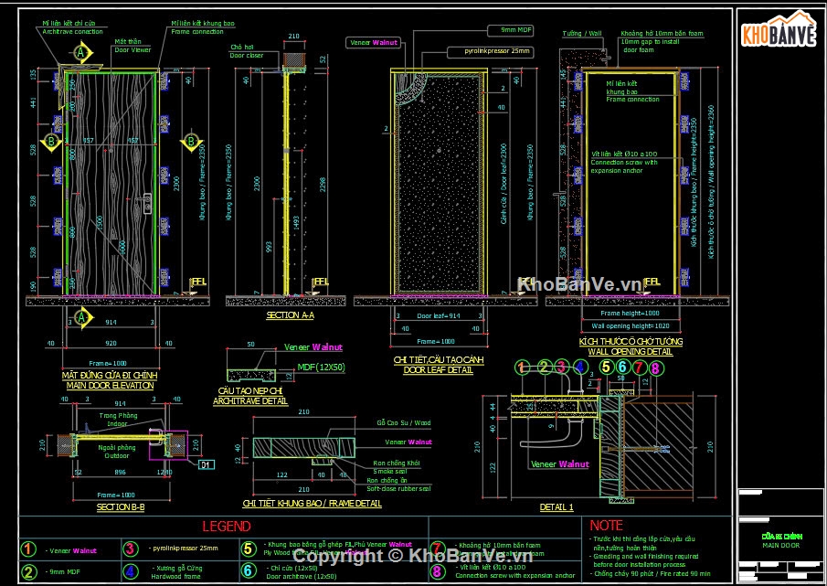 bản vẽ chung cư,chi tiết cửa,chung cư cao cấp,chi tiết cấu tạo cửa,file cad shopdrawing cửa