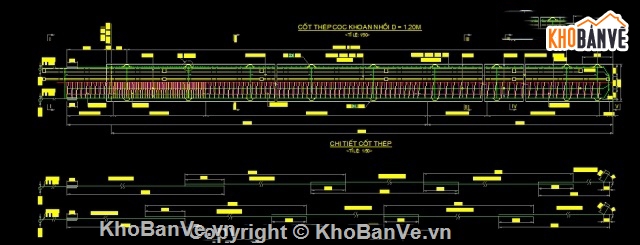 cọc khoan nhồi,thiết kế cọc khoan nhồi,cọc khoan D 1200,cọc khoan,Cad cọc khoan,bản vẽ cọc khoan