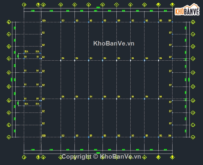 kết cấu nhà thép,nhà xưởng 66x85m,bản vẽ kết cấu nhà xưởng,kết cấu thép nhà xưởng