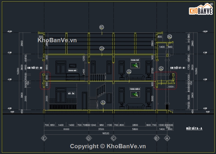 kiến trúc biệt thự 2 tầng,bản vẽ biệt thự 2 tầng,mẫu biệt thự 2 tầng,biệt thự 2 tầng 9.2x16.52m