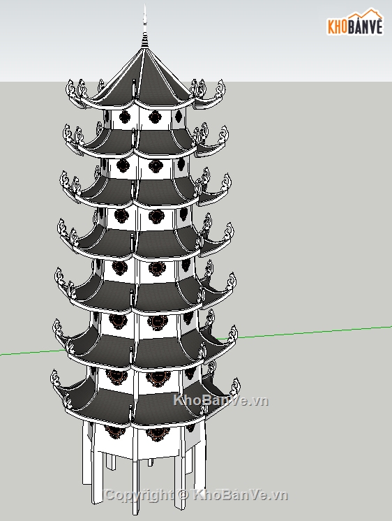 thiết kế chùa 20x40m,bản thiết kế chùa vua,bản vẽ thiết kế chùa,thiết kế chùa miếu,thiết kế đình chùa