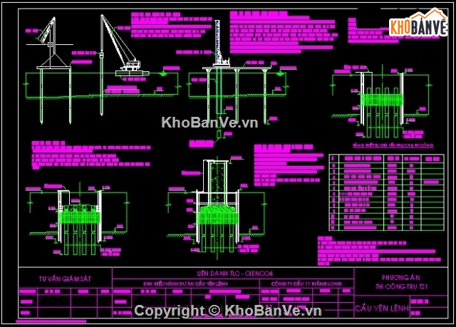 bản vẽ thi công trụ T21,thiết kế trụ T21 cầu Yên lệnh,cad trụ T21 cầu