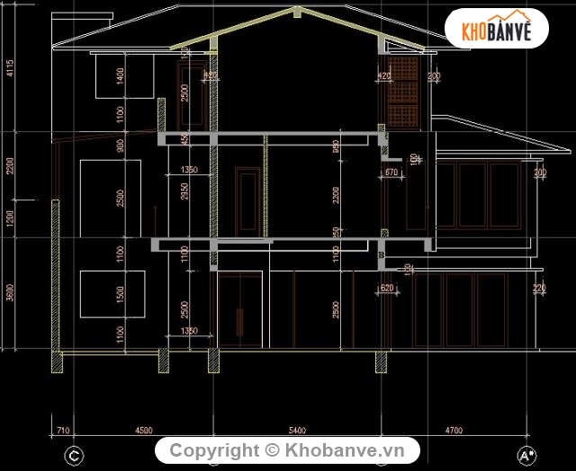 Thiết kế biệt thự,biệt thự 3 tầng,nhà kích thước 35 x 16m,biệt thự 16x35m 3 tầng