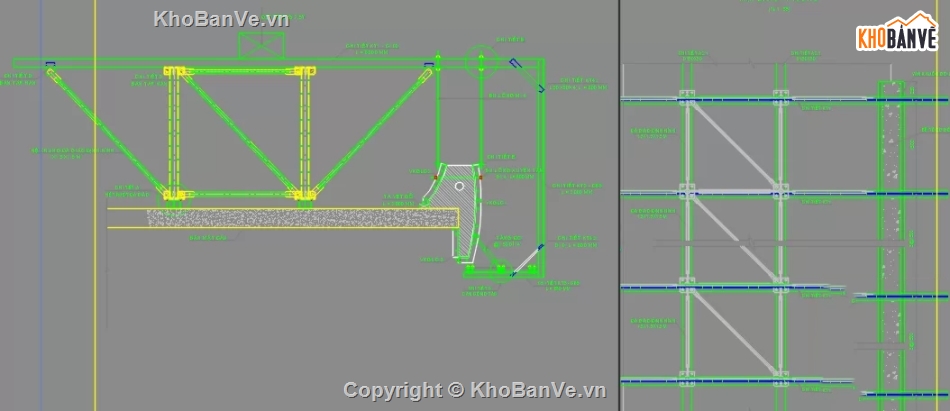 đà giáo,bản vẽ đà giáo,bản vẽ cad đà giáo