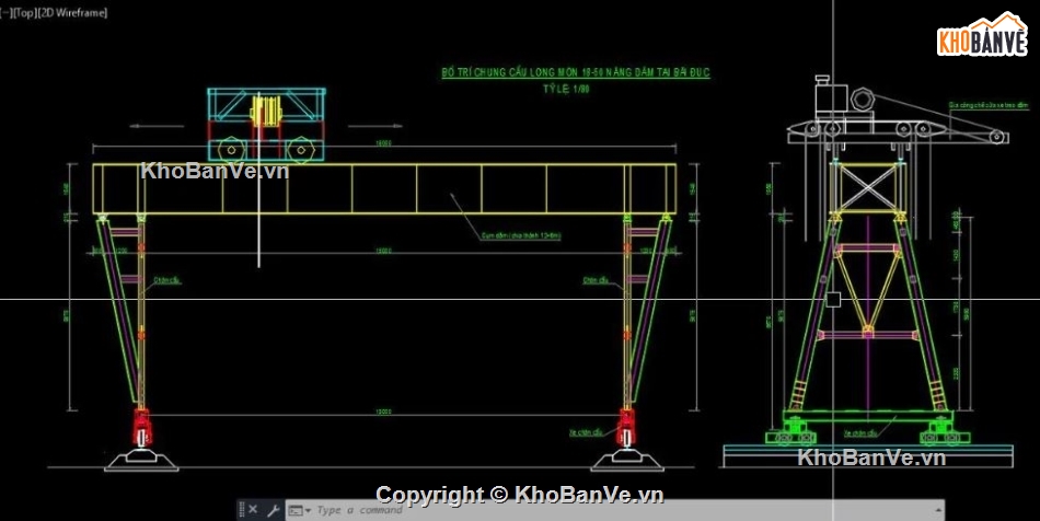 bản vẽ dầm bản,cầu long môn,file cầu dầm