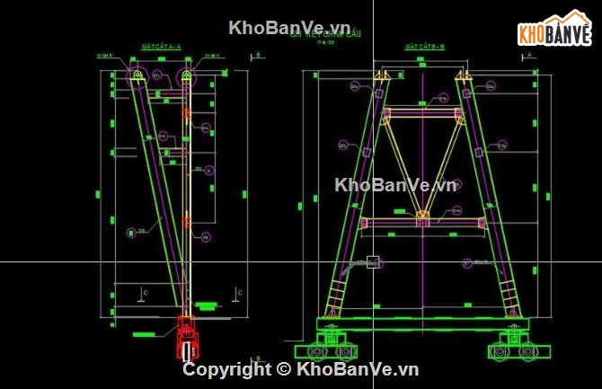 bản vẽ dầm bản,cầu long môn,file cầu dầm
