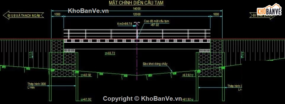 L=12m,cầu 1 nhịp,cầu tạm L=12m