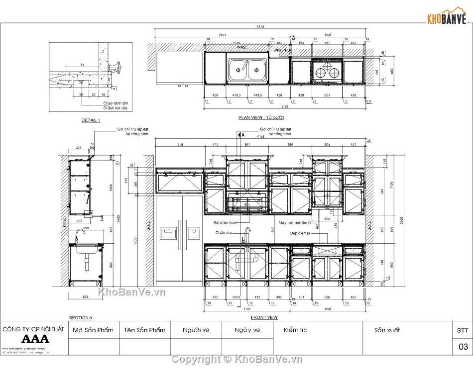 cấu tạo tủ bếp,tủ bếp chi tiết,cad tủ bếp,bếp,tủ bếp,tủ bếp chữ I