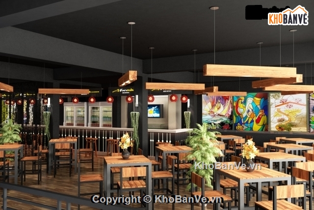 Bản vẽ thiết kế  NỘI THẤT nhà hàng VUVUZELA,Bản vẽ nội thất nhà hàng vuvuzela,bản vẽ CLB bia tươi vuvuzela