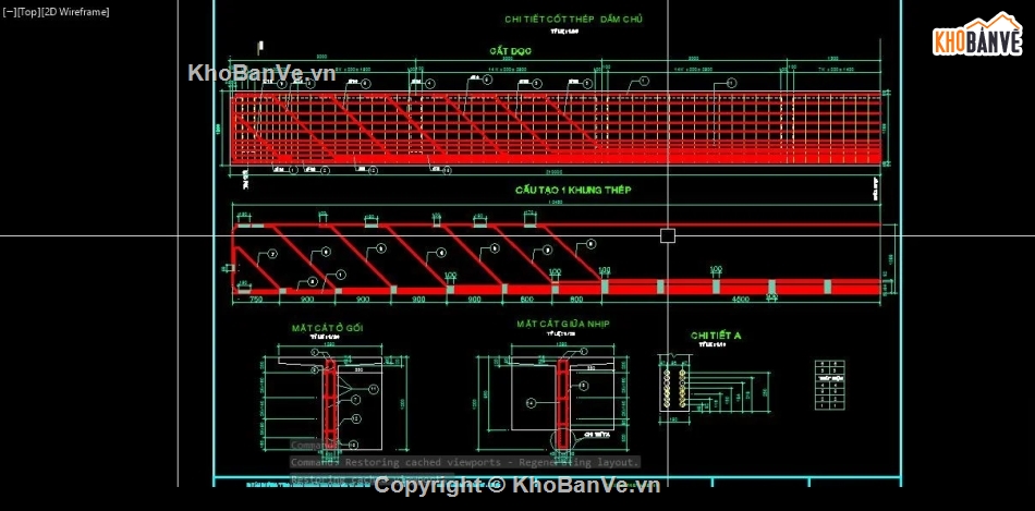 Bản vẽ dầm,Bản vẽ dầm T,dầm 21m