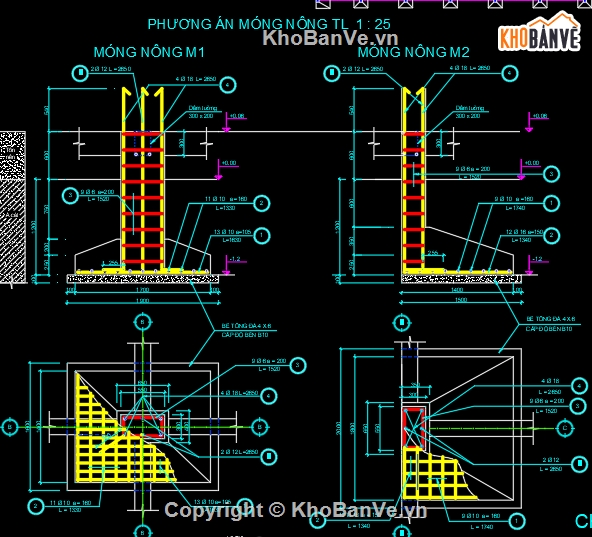 đồ án xây dựng,cad nền móng,File cad,nền,móng