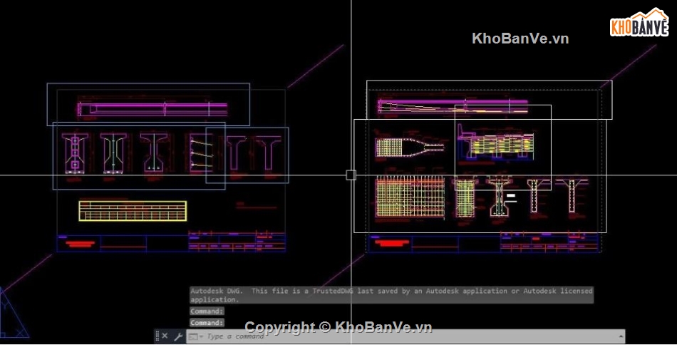 cầu liền khối,cầu 2 nhịp,bản vẽ cầu đường