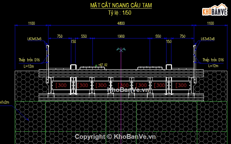 thiết kế cầu,thiết kế cầu tạm,khổ cầu 12m