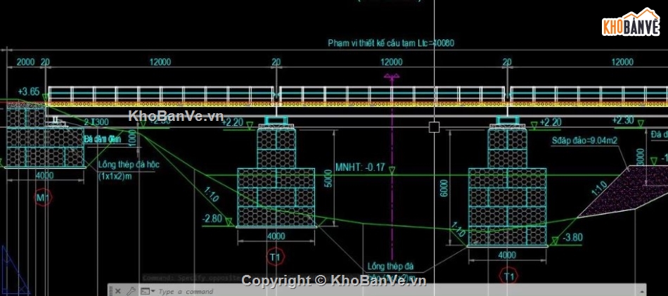 bản vẽ cầu,file bản vẽ cầu dầm,cầu dầm chi tiết