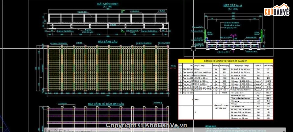 bản vẽ cầu,file bản vẽ cầu dầm,cầu dầm chi tiết