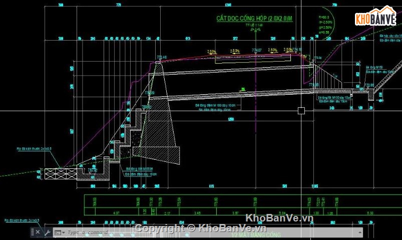 bản vẽ cống bản,bản vẽ cống,file cad cống hộp
