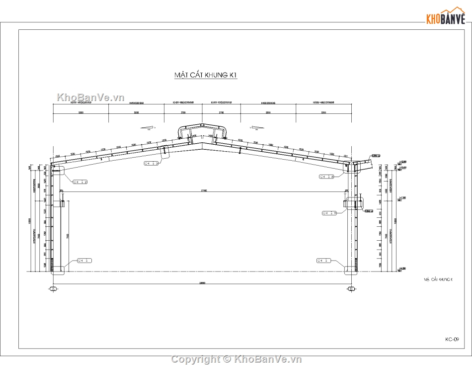 xưởng sản xuất,bản vẽ nhà xưởng,bản vẽ  cad nhà xưởng 90x30m,thiết kế nhà xưởng