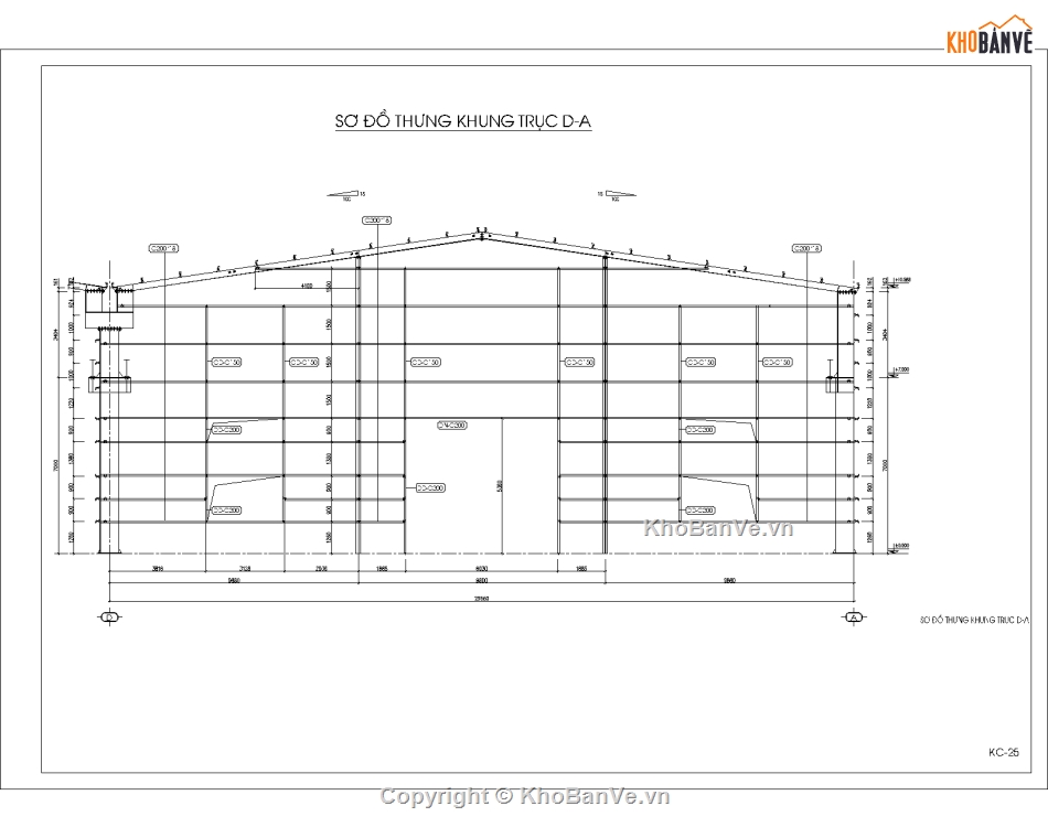 xưởng sản xuất,bản vẽ nhà xưởng,bản vẽ  cad nhà xưởng 90x30m,thiết kế nhà xưởng