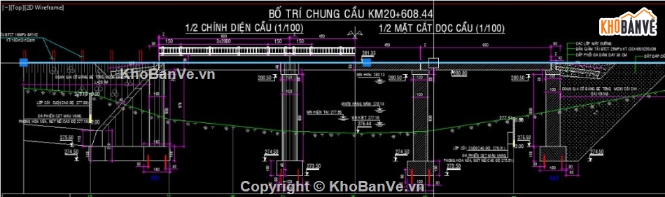 bản vẽ cầu,bản vẽ cầu bản mố nhẹ,bản vẽ công trình