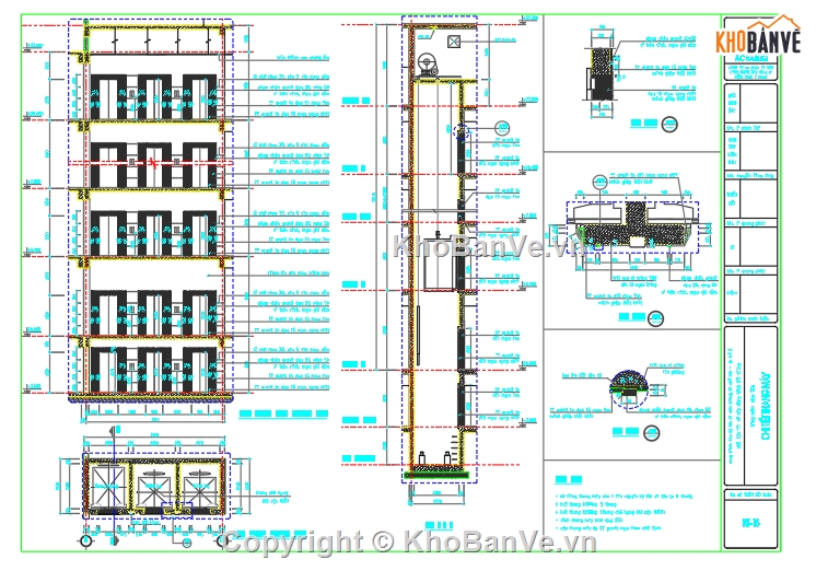 kí túc xá 10 tầng,bản vẽ kí túc xá 10 tầng,file cad kí túc xá 10 tầng