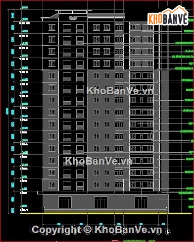 thiết kế chung cư,bản vẽ chung cư,chung cư CT1- bắc Linh Đàm,kiến trúc chung cư bắc Linh Đàm