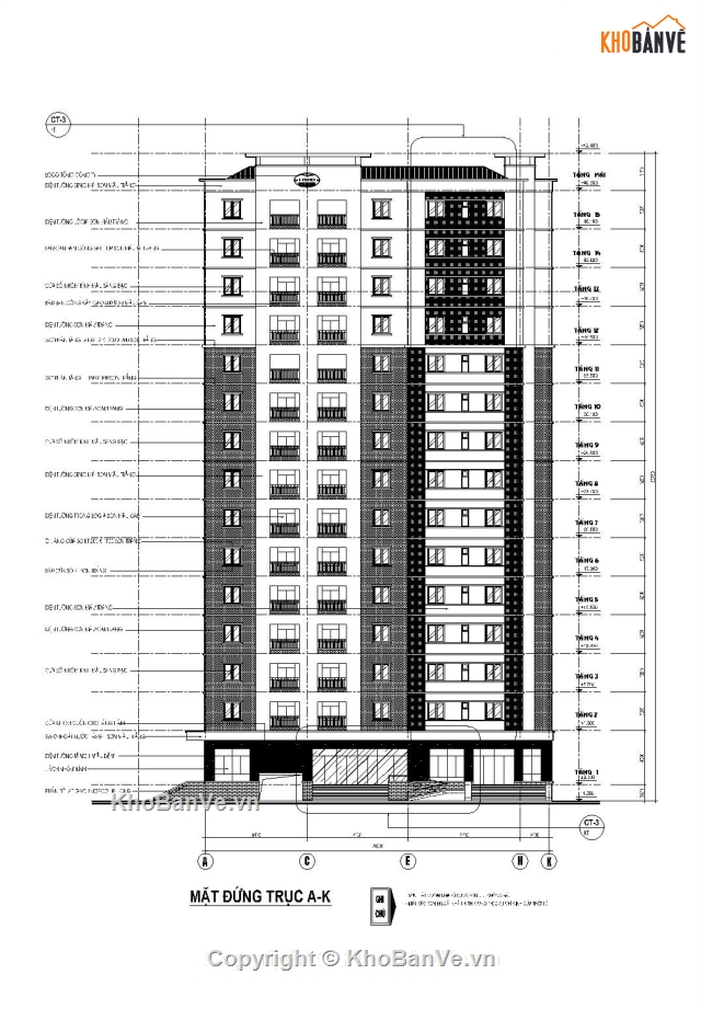 thiết kế chung cư,bản vẽ chung cư,chung cư CT1- bắc Linh Đàm,kiến trúc chung cư bắc Linh Đàm