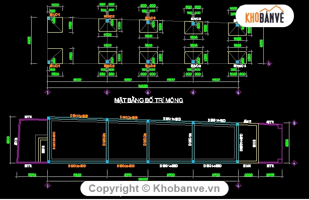 Bản vẽ nhà phố,nhà phố 3 tầng,Nhà phố 5x19m,Nhà phố móng đơn