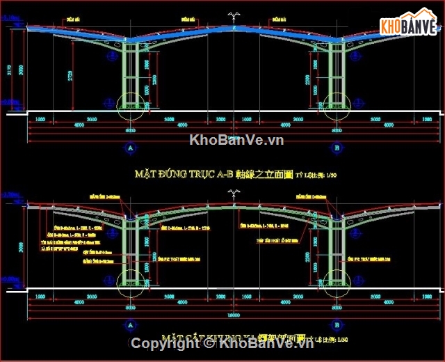 File cad kết cấu thiết kế nhà để xe khung sắt mái vòm