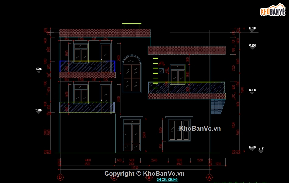 Bản vẽ nhà phố,kết cấu nhà phố,nhà phố lệch tầng,bản vẽ kiến trúc nhà phố