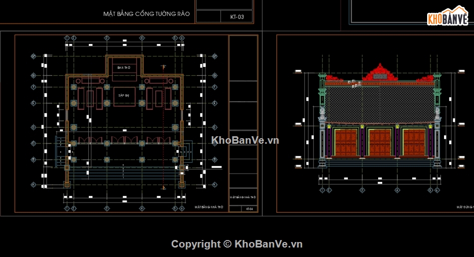 File cad,nhà thờ,File cad nhà thờ họ,cad kết cấu