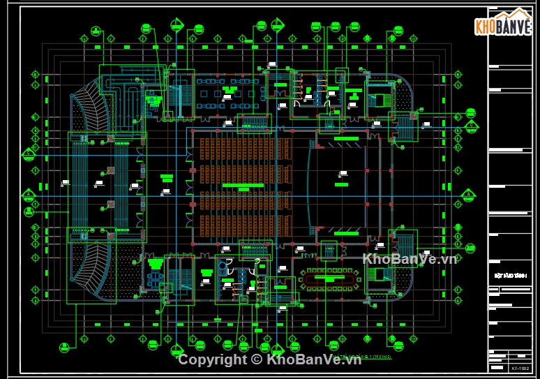 thiết kế nhà hội nghị file cad,file autocad nhà hội nghị huyện,Bản vẽ autocad nhà hội nghị huyện,kiến trúc nhà hội nghị 3 tầng