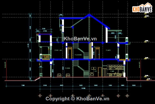 kiến trúc 3 tầng,nhà 3 tầng 8.2x19.5m,nhà phố 3 tầng,bản vẽ nhà phố 3 tầng