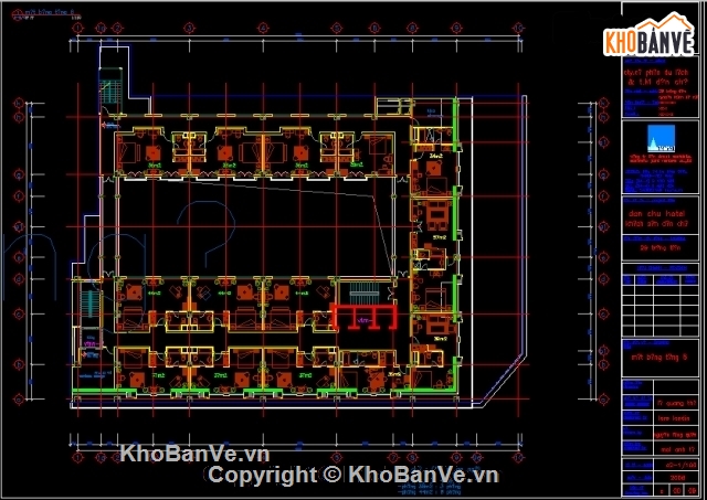 thiết kế khách sạn,Khách sạn dân chủ,full bản vẽ khách sạn,kiến trúc khách sạn,bản vẽ khách sạn