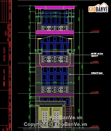 Bản vẽ nhà phố 4 tầng,thiết kế nhà phố 4 tầng,kiến trúc nhà phố 4 tầng,mẫu nhà phố đẹp,nhà phố 4 tầng 4x13.5m