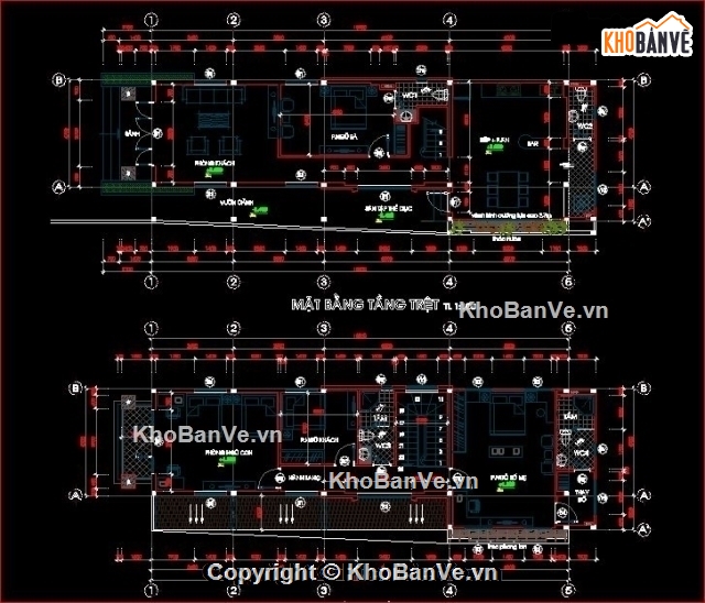 Bản vẽ nhà phố,biệt thự đẹp 2,biệt thự 4.7x18.25m,nhà phố dạng biệt thự